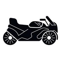 sport motocicletta icona, semplice stile vettore