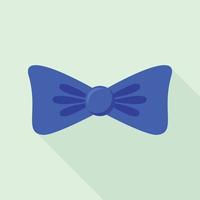 moda blu arco cravatta icona, piatto stile vettore