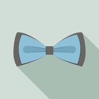 blu nero arco cravatta icona, piatto stile vettore