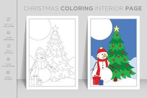 pronto per Stampa completare Natale colorazione libro interno pagina vettore