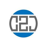 czj lettera logo design su bianca sfondo. czj creativo iniziali cerchio logo concetto. czj lettera design. vettore