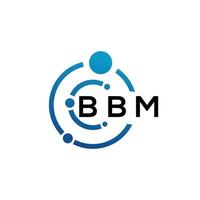 bbm lettera logo design su sfondo nero. bbm creative iniziali lettera logo concept. disegno della lettera bm. vettore