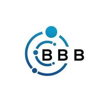 bbb lettera logo design su sfondo nero. bbb creative iniziali lettera logo concept. disegno della lettera bbb. vettore