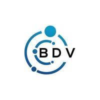 design del logo della lettera bdv su sfondo nero. bdv creative iniziali lettera logo concept. disegno della lettera bdv. vettore