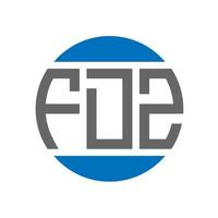 fdz lettera logo design su bianca sfondo. fdz creativo iniziali cerchio logo concetto. fdz lettera design. vettore