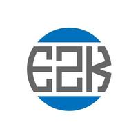 ezk lettera logo design su bianca sfondo. ezk creativo iniziali cerchio logo concetto. ezk lettera design. vettore