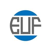 euf lettera logo design su bianca sfondo. euf creativo iniziali cerchio logo concetto. euf lettera design. vettore