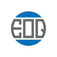 eoq lettera logo design su bianca sfondo. eoq creativo iniziali cerchio logo concetto. eoq lettera design. vettore