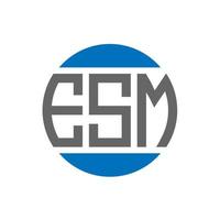 esm lettera logo design su bianca sfondo. esm creativo iniziali cerchio logo concetto. esm lettera design. vettore