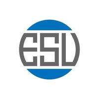 esu lettera logo design su bianca sfondo. esu creativo iniziali cerchio logo concetto. esu lettera design. vettore