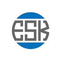 esk lettera logo design su bianca sfondo. esk creativo iniziali cerchio logo concetto. esk lettera design. vettore