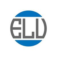 elu lettera logo design su bianca sfondo. elu creativo iniziali cerchio logo concetto. elu lettera design. vettore