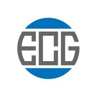 ecg lettera logo design su bianca sfondo. ecg creativo iniziali cerchio logo concetto. ecg lettera design. vettore