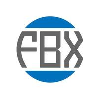 fbx lettera logo design su bianca sfondo. fbx creativo iniziali cerchio logo concetto. fbx lettera design. vettore