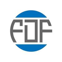 fdf lettera logo design su bianca sfondo. fdf creativo iniziali cerchio logo concetto. fdf lettera design. vettore