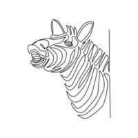 zebra vettore illustrazione disegnato nel linea arte stile