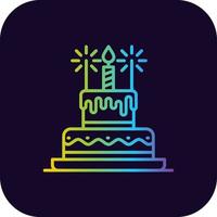 compleanno torta creativo icona design vettore