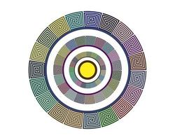 geometrico forma nel un' cerchio di diverso colori vettore