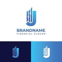 lettera j finanziario grafico logo, adatto per qualunque attività commerciale relazionato per finanziario con j iniziali. vettore
