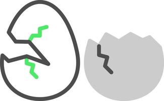 rotto uova creativo icona design vettore