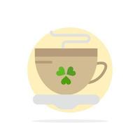 tè caffè tazza Irlanda astratto cerchio sfondo piatto colore icona vettore