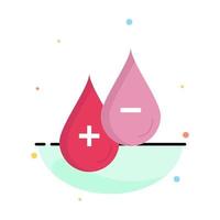 sangue far cadere liquido più meno piatto colore icona vettore