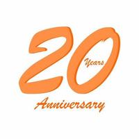 20 anni anniversario vettore design