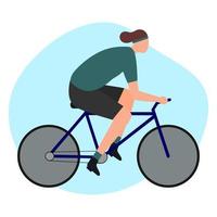 vettore illustrazione design di un' persona equitazione un' bicicletta