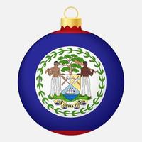 Natale albero palla con belize bandiera. icona per Natale vacanza vettore