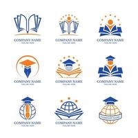 formazione scolastica logo collezione vettore