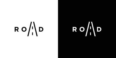 semplice e unico strada logo design vettore