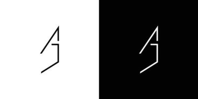 semplice e moderno lettera aj iniziali logo design vettore