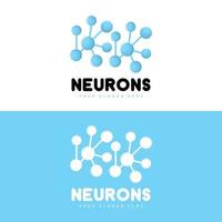 neurone logo, molecola logo disegno, vettore e, modello illustrazione