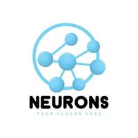 neurone logo, molecola logo disegno, vettore e, modello illustrazione