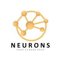 neurone logo, molecola logo disegno, vettore e, modello illustrazione