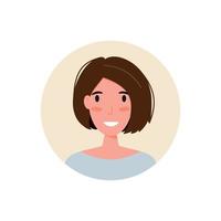 avatar donna. piatto design persone personaggi. vettore illustrazione eps 10