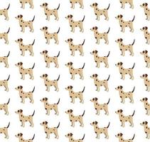 vettore senza soluzione di continuità modello con carino cartone animato cane cuccioli. può essere Usato come un' sfondo, sfondo, tessuto e per altro design.francese bulldog modello
