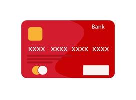rosso credito carte con colorato astratto design sfondo. ... vettore piatto illustrazione design
