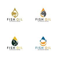 pesce olio logo vettore illustrazione modello.