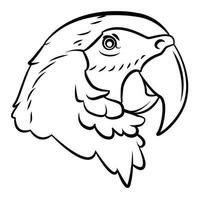 pappagallo testa illustrazione design vettore