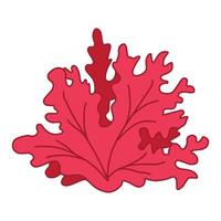 rosso alghe, alga marina silhouette vettore simbolo icona design. bellissimo illustrazione isolato su bianca sfondo