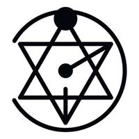 alchimia astrologia icona, schema stile vettore