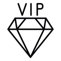 vip diamante icona, schema stile vettore