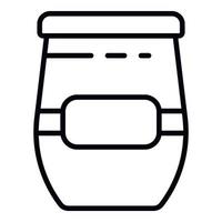 zucchero marmellata vaso icona, schema stile vettore