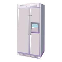 moderno frigo icona, cartone animato stile vettore