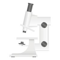 laboratorio microscopio icona, realistico stile vettore