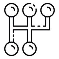 auto Manuale trasmissione icona, schema stile vettore