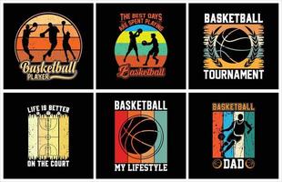 pallacanestro tipografia vettore t camicia design