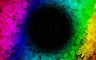 multicolore scuro, vettore arcobaleno brillante motivo triangolare.