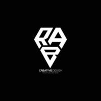 creativo lettera r un' B diamante forma logo vettore